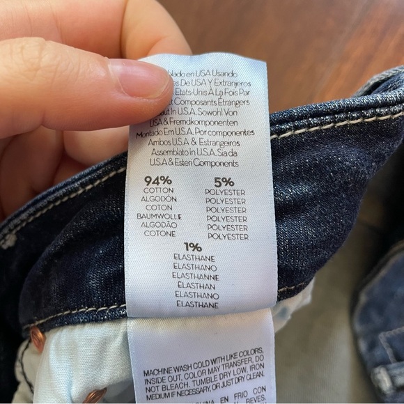 Mother High Waisted Looker Ankle Fray Close to the Edge Blue Jean Distressed 30 - Picture 11 of 15